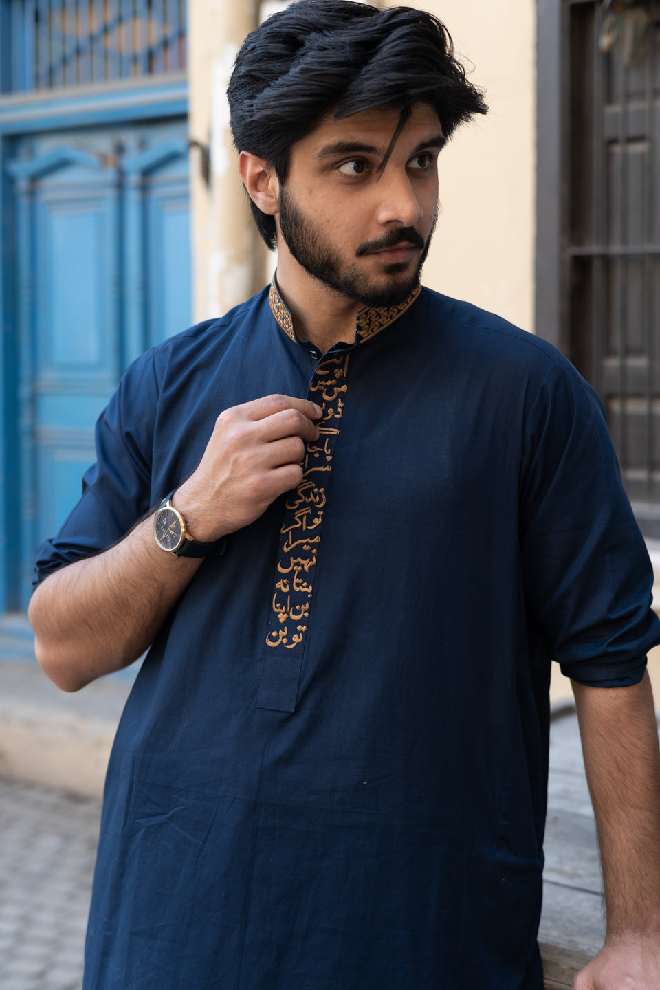 Suraagh-e-Zindagi Cotton plain suit - for men