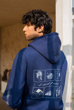 Load image into Gallery viewer, Suratgar - Blue - Unisex Zip-up Hoodie
