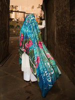 Load image into Gallery viewer, Khwaab - Turquoise Shawl
