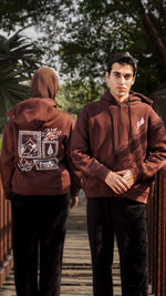 Load image into Gallery viewer, Takhayul - Brown - Unisex Zip-up Hoodie
