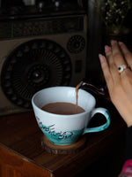 Load image into Gallery viewer, Barg - White &amp; Turquoise Ceramic Mug
