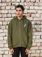Load image into Gallery viewer, Sitaray - Olive Green - Unisex Zip-up Hoodie
