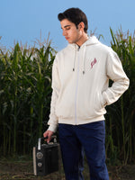 Load image into Gallery viewer, Chashm e Heran - Off White - Unisex Zip-up Hoodie
