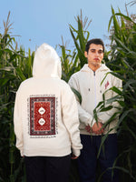 Load image into Gallery viewer, Chashm e Heran - Off White - Unisex Zip-up Hoodie
