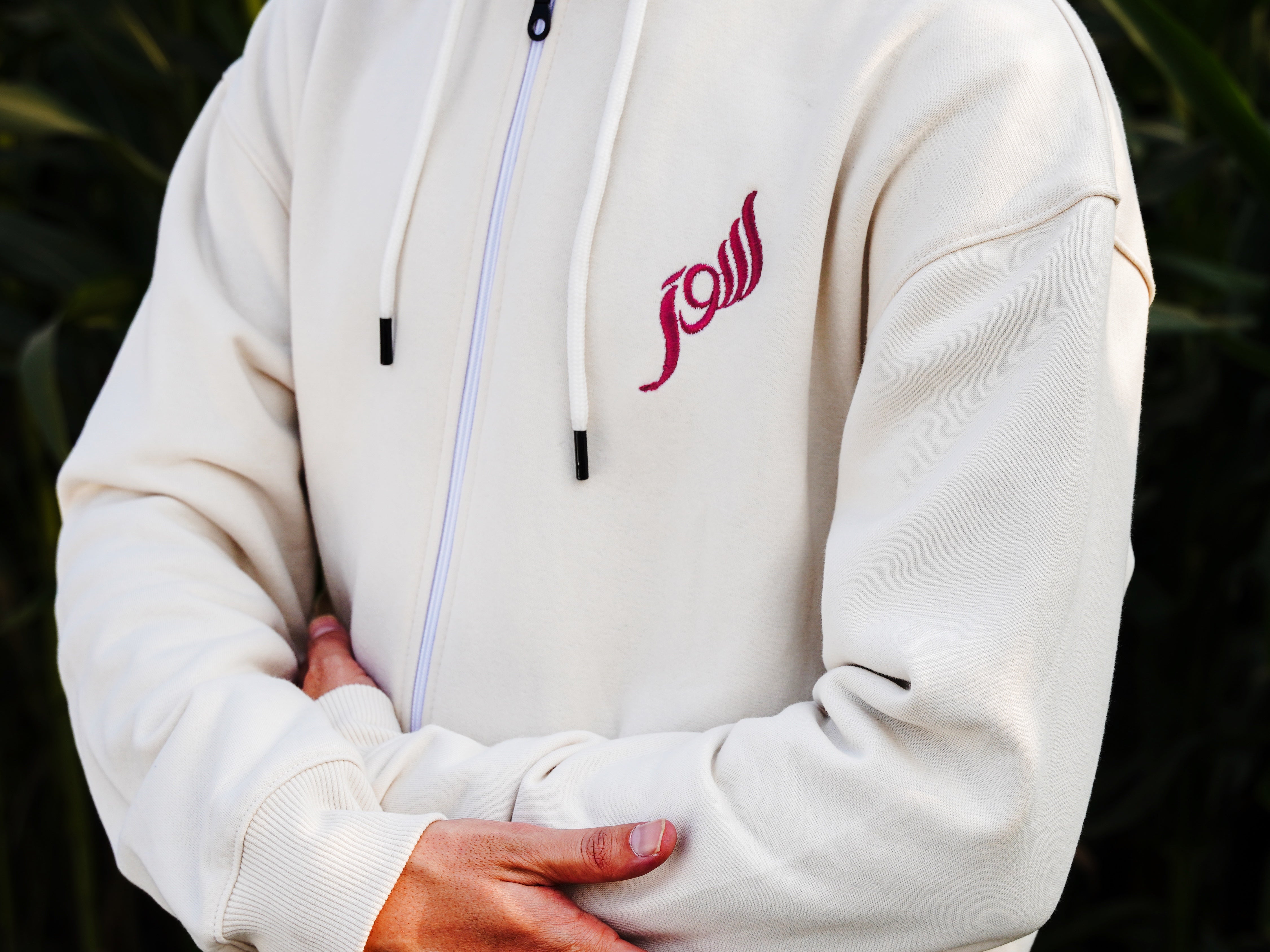 Chashm e Heran - Off White - Unisex Zip-up Hoodie