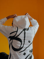 Load image into Gallery viewer, Manzil - White - Unisex Zip-up Hoodie
